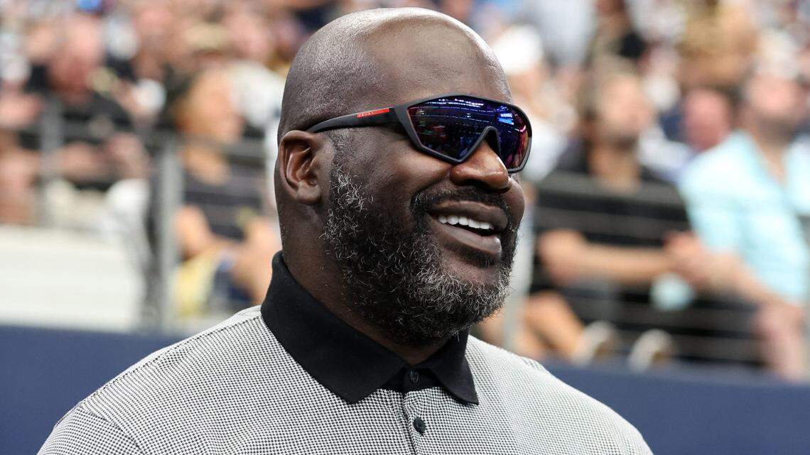 Shaquille O’Neal and Arike Ogunbowale unveil new basketball court in Rockwall